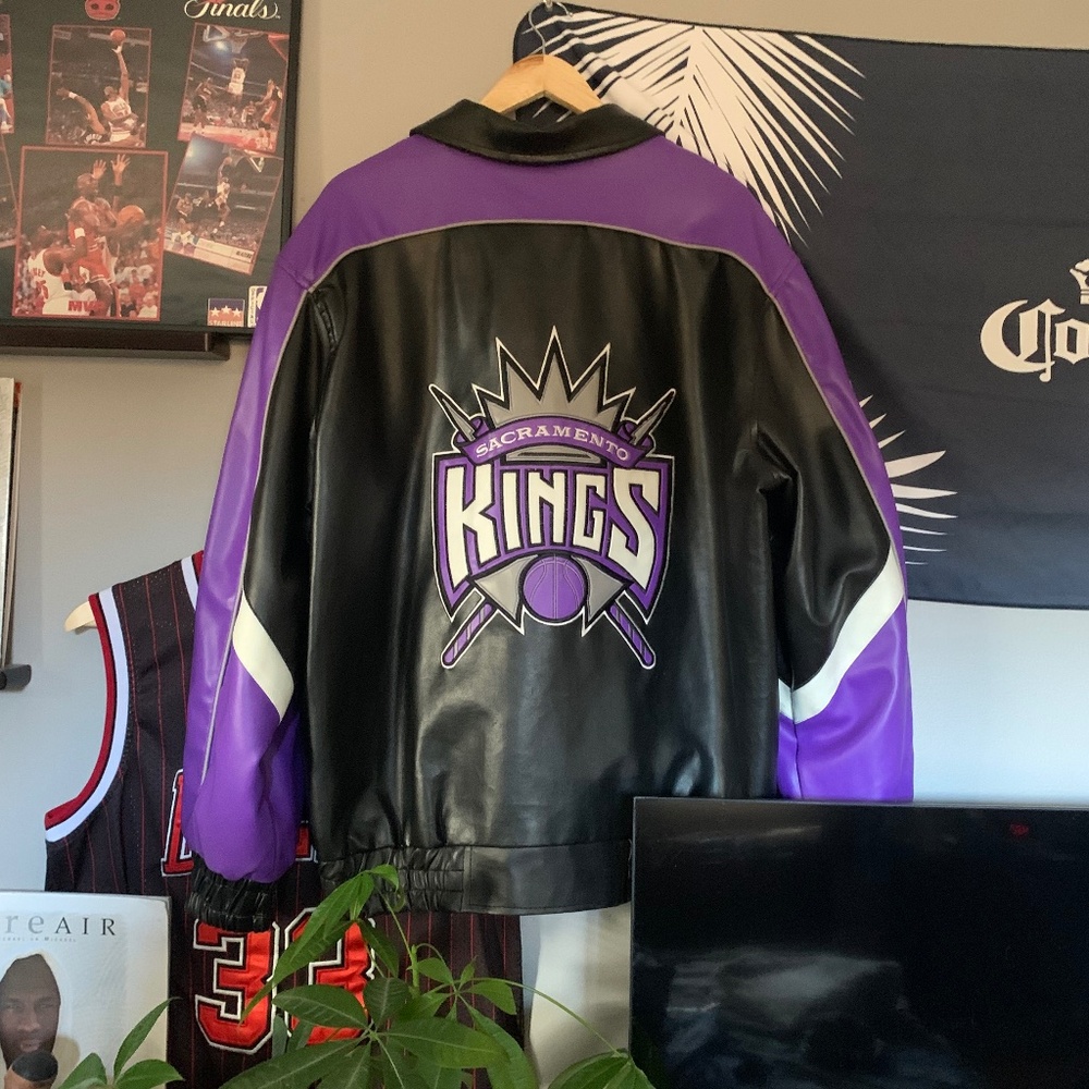 Vintage 1990's NBA Sacramento Kings Leather Jacket G-III Sports